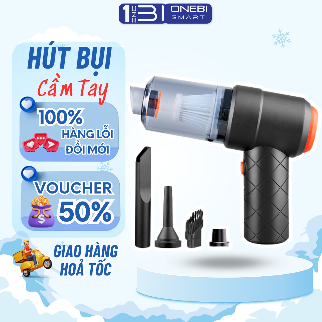 Máy Hút Bụi Mini 2in1 Vacuum Cleaner YT-M2037-Hút Bụi Mini Không Dây, Vệ Sinh Ô Tô, Gia Đình, Hút Bụi Giường Nệm, Lông Chó Mèo