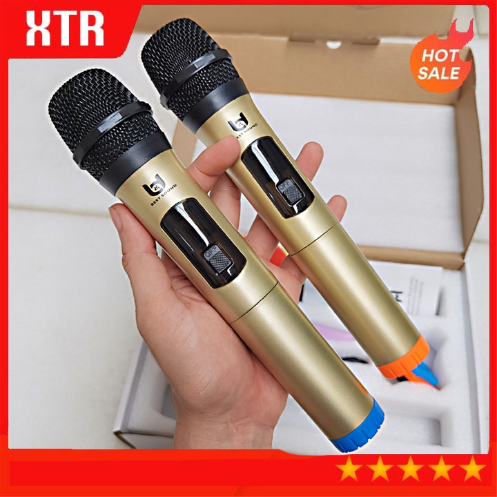 Bộ 2 Micro không dây micro Karaoke Best Sound W003 Chuyên cho loa kéo & amply