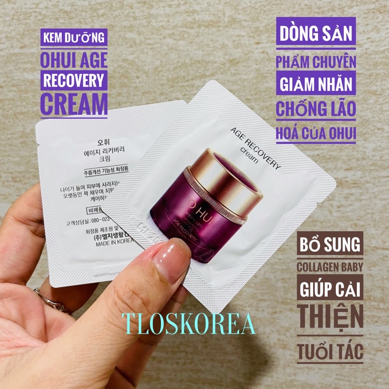 Kem Dưỡng Ohui Age Recovery Cream Ohui Tím Baby Collagen Chống Lão Hóa Ohui Age Recovery Cream 1Ml/Gói Sample