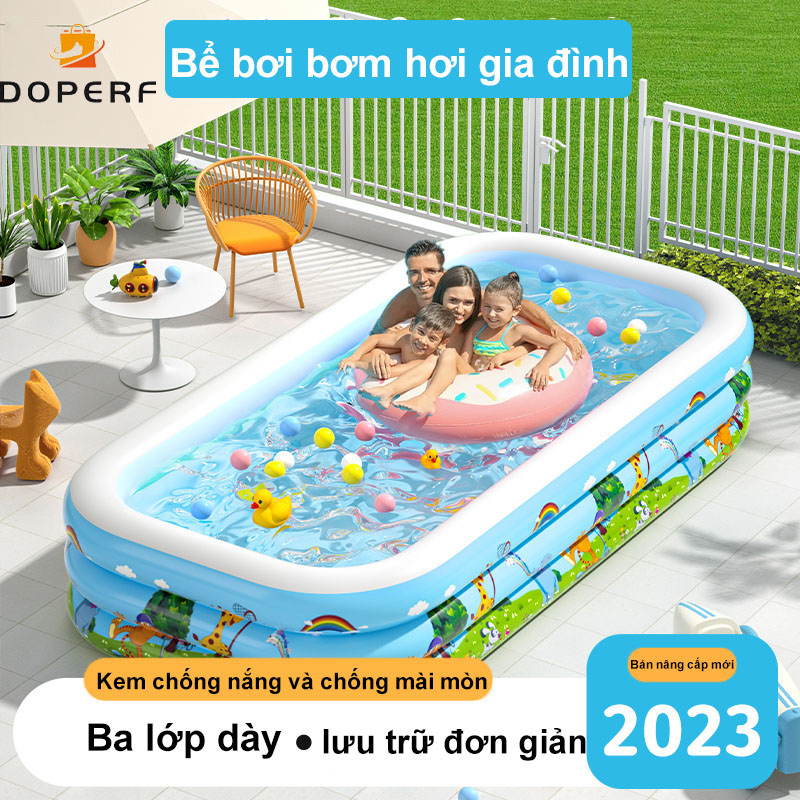 Bể bơi bơm hơi 2m 3m Bể bơi 3 tầng bể bơi lớn bể bơi gia đình bể bơi bơm hơi bể bơi siêu dài