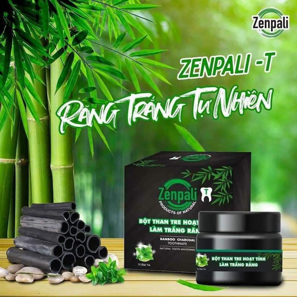 Bột than tre làm trắng răng tự nhiên Zenpali HOA T.UP