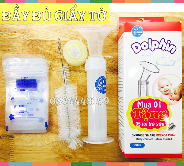 Dụng Cụ Hút Sữa Cầm Tay Dạng Xilanh Dolphin DP020