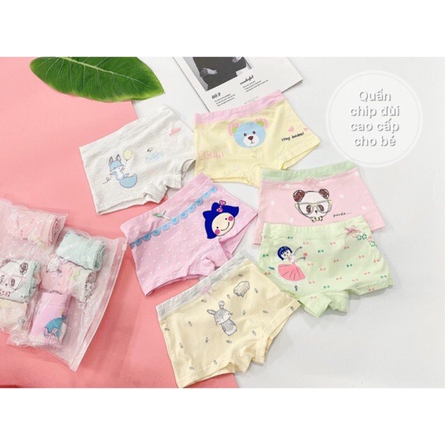 Set 3 quần chip đùi bé gái xuất hàn cao cấp