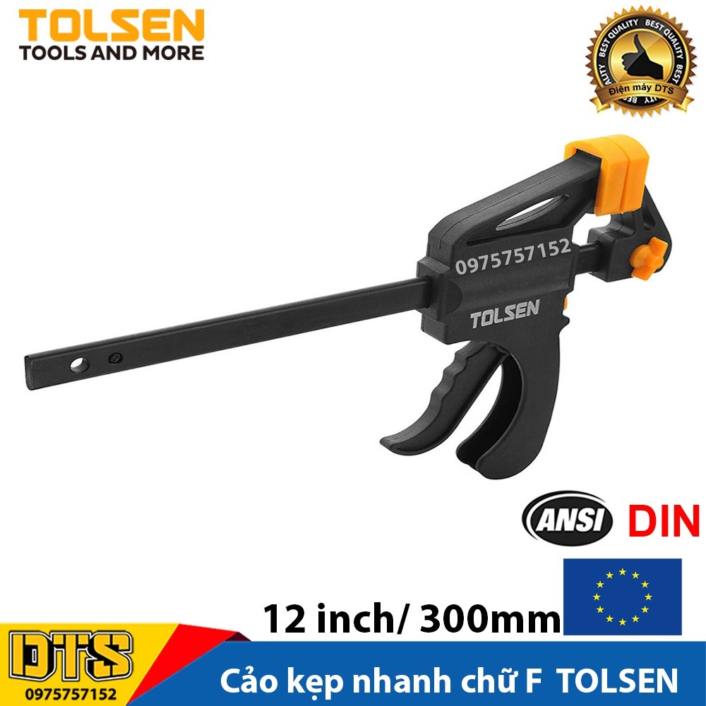 ❈☈ﺴ cảo kẹp nhanh vam gỗ kẹp nhanh chữ f tolsen độ mở tối đa 12 inch/ 300mm - tiêu chuẩn xuất khẩu châu âu