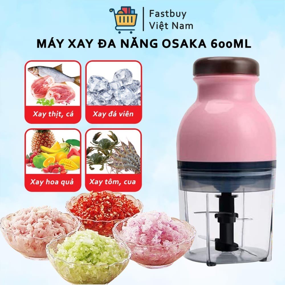 Máy xay đa năng osaka thiết kế thông minh cao cấp, chân đế chống trượt, chức năng tự ngắt khi quá tải