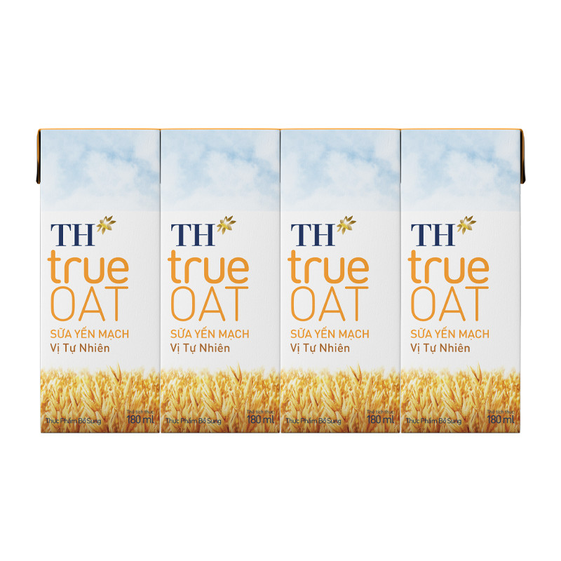 Combo 3 lốc 12 hộp sữa yến mạch vị tự nhiên th true oat 180ml.