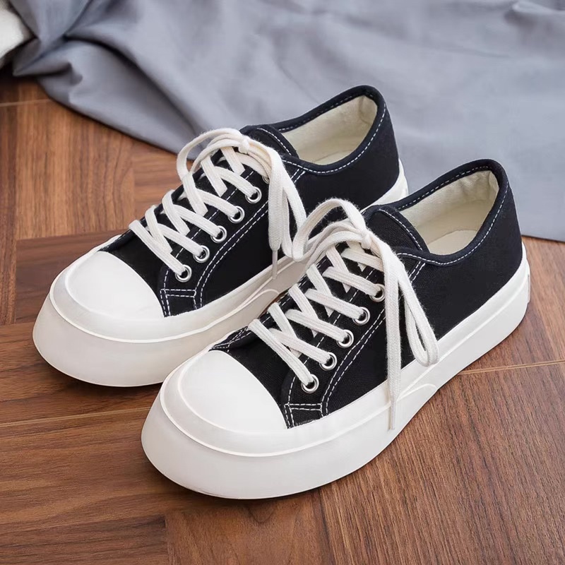 Giày độn đế trơn phong cách thời trang Hót Hit On Air Shoes VN OAS9, giày độn đế trơn 2 màu kem và trắng, Giày Độn Đế Trơn Cao Mới giày thể thao nữ độn đế, kiểu dáng đẹp