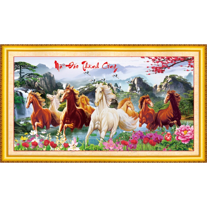 Tranh thêu chữ thập cao cấp Mã đáo thành công 8 con ngựa 3D Ailuo 88*46cm Tranh thêu chữ thập cao cấp Mã đáo thành công 8 con ngựa 3D Ailuo A. Sản phẩm y hình, chất lượng vượt trội. Shop hỗ trợ hoàn toàn miễn phí cho đến khi hoàn th