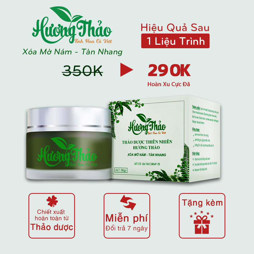 Hương Thảo - Thảo dược thiên nhiên xóa mờ thâm sạm, nám da, tàn nhang