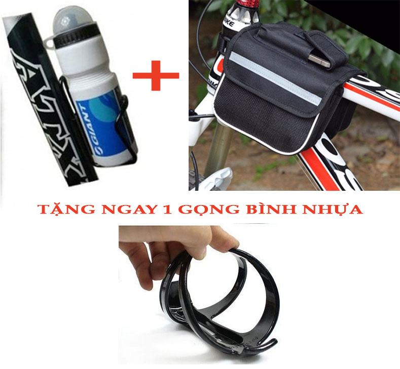 [MUA] COMBO TÚI TREO SƯỜN XE ĐẠP + BÌNH NƯỚC XE ĐẠP NHỰA -- [TẶNG] GỌNG BÌNH NƯỚC NHỰA