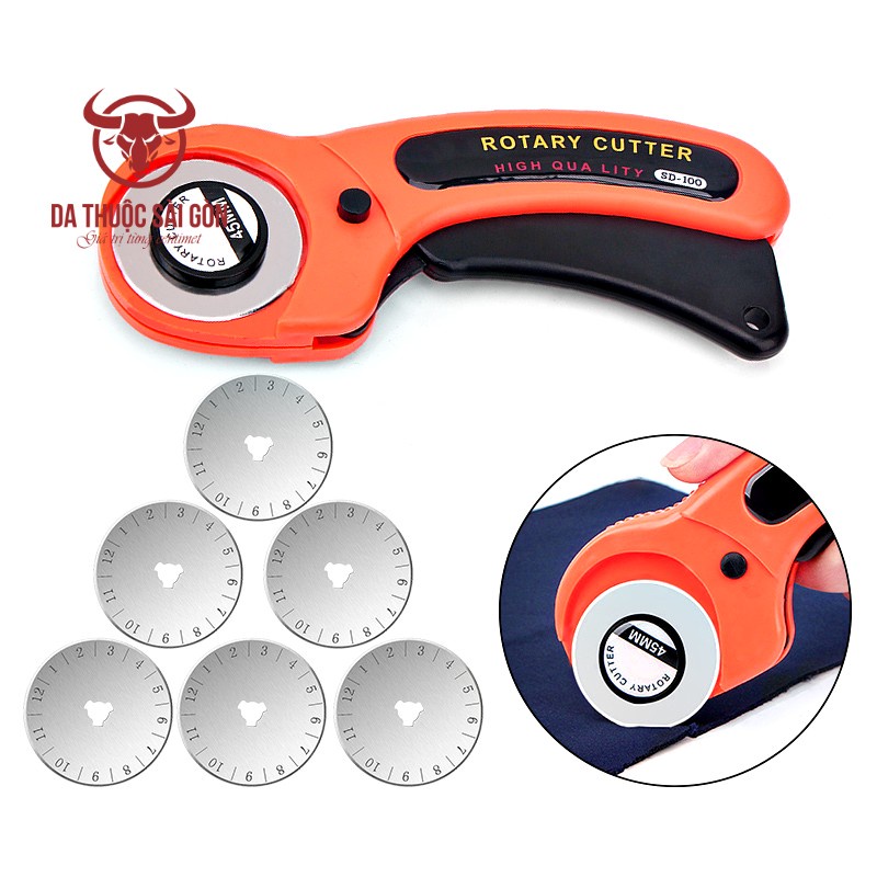 Set 5 lưỡi dao tròn 45mm cắt da thuộc, cắt vải, cắt giấy tiện dụng - Da Thuộc Sài Gòn