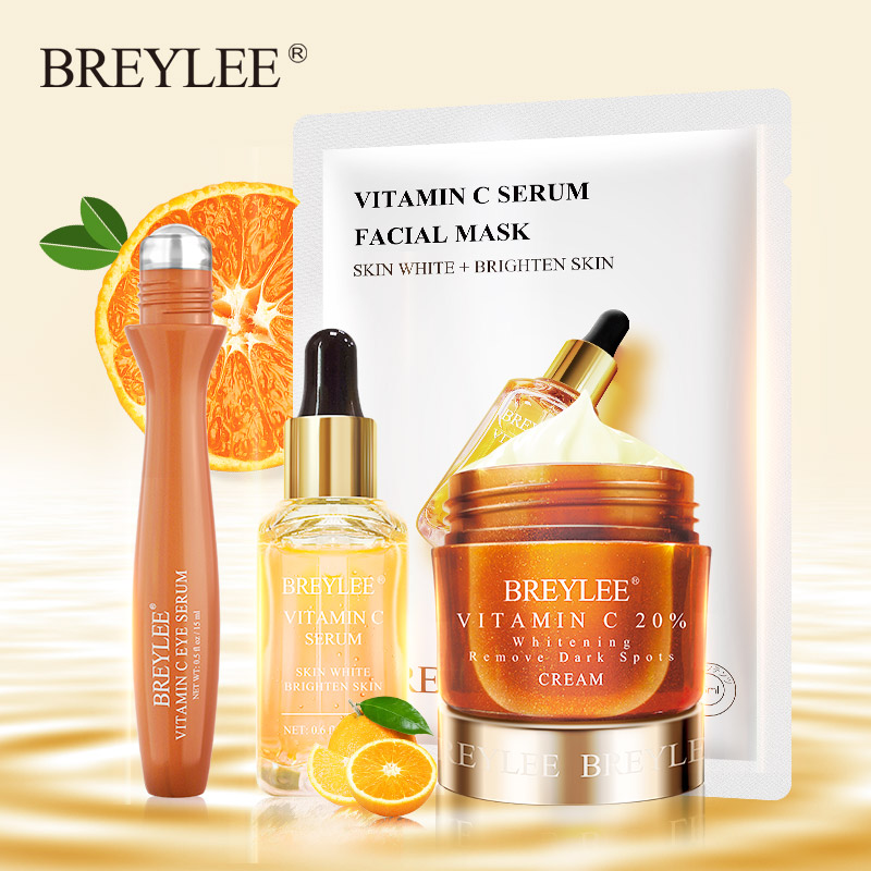 BREYLEE Set serum vitamin C dưỡng trắng xóa thâm quầng vùng da mắt - INTL