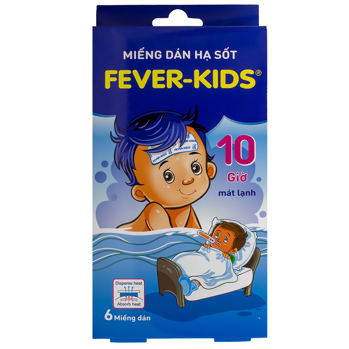 Fever kids miếng dán hạ sốt hộp 6 miếng
