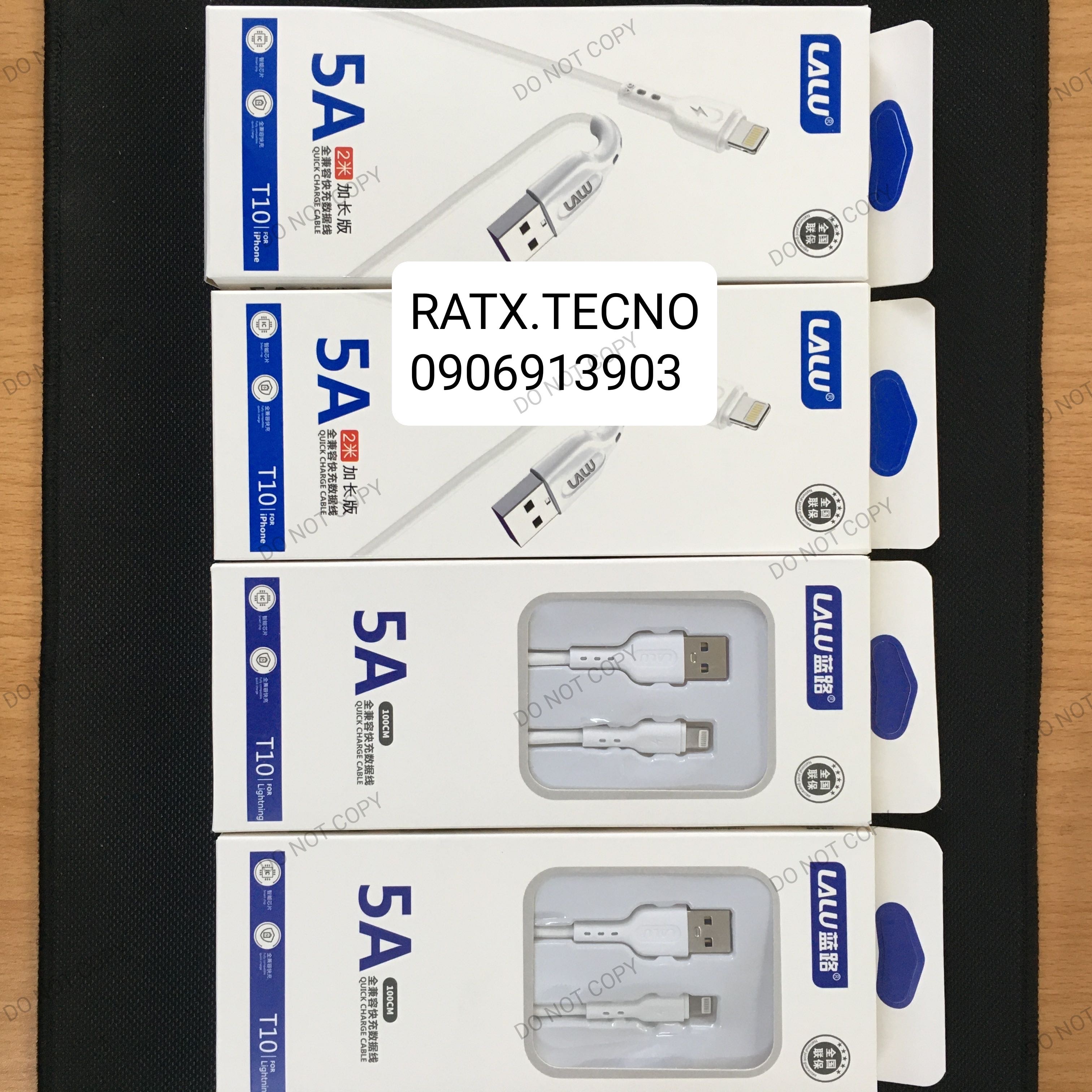 Cáp sạc nhanh 5a – usb to lightning và type c