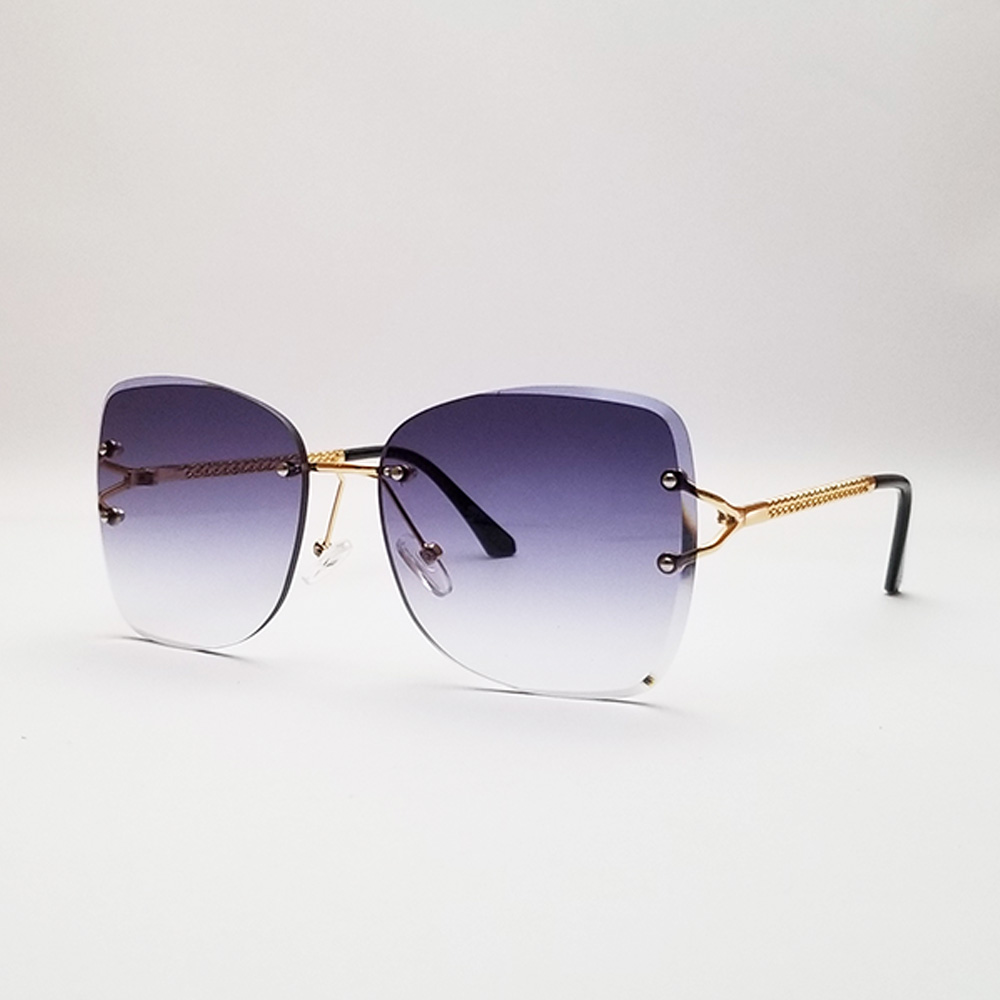 Mắt kính mát nữ thời trang không viền, kính  râm mát CK1987 tròng kính chống nắng chống tia UV