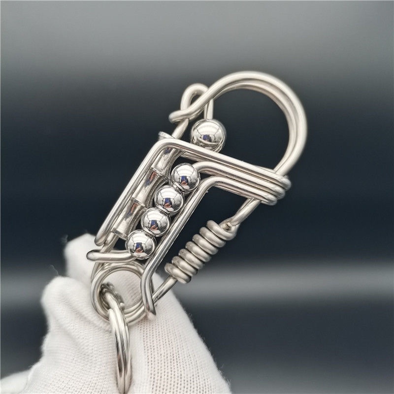 Móc khoá inox 304-308l cao cấp full bi kết hợp trụ 3 đốt inox cực đẹp Vua móc khoá edc simple