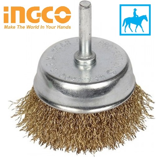 Chén cước có cán 75mm wire cup brush ingco wb30751 tac33031