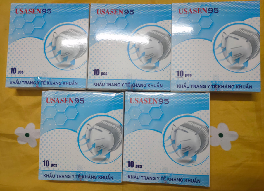 Combo 5 hộp - khẩu trang kháng khuẩn usasen95
