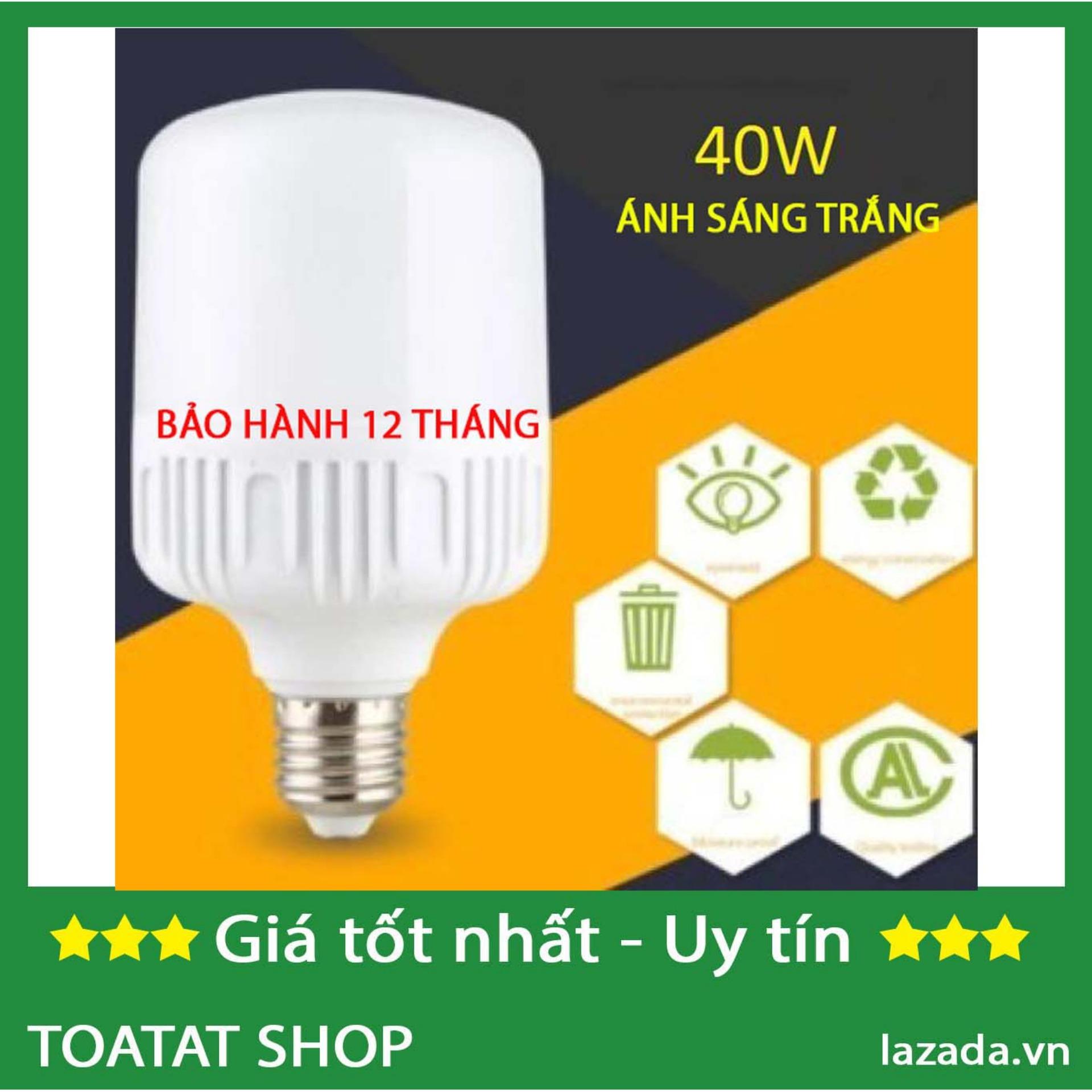 Bộ 10 bóng đèn Led trụ 40W Siêu sáng - tiết kiệm điện (Trắng)