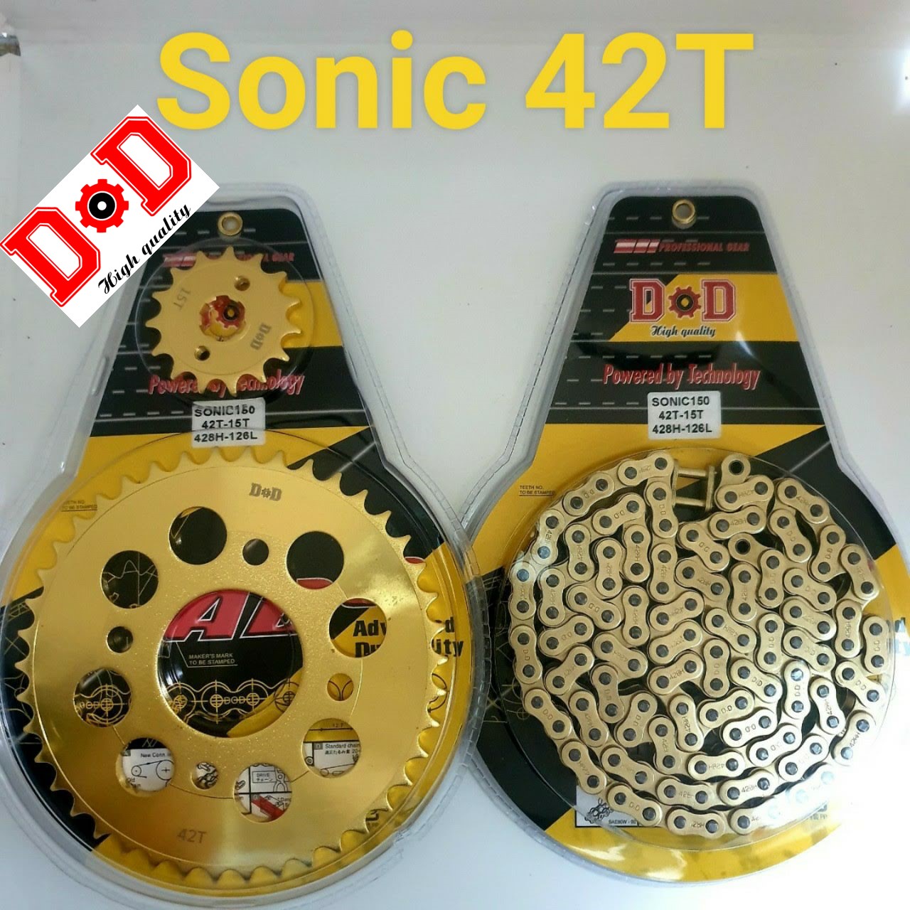Nhông sên đĩa honda sonic vàng chất lượng cao
