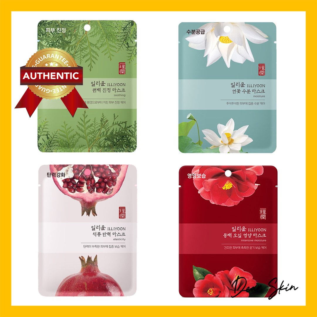 Mặt nạ Illiyoon Dưỡng Da Cao Cấp Tinh Chất Cây Bách - Hoa Sen - Lựu Đỏ - Hoa Sơn Tra 25 ml