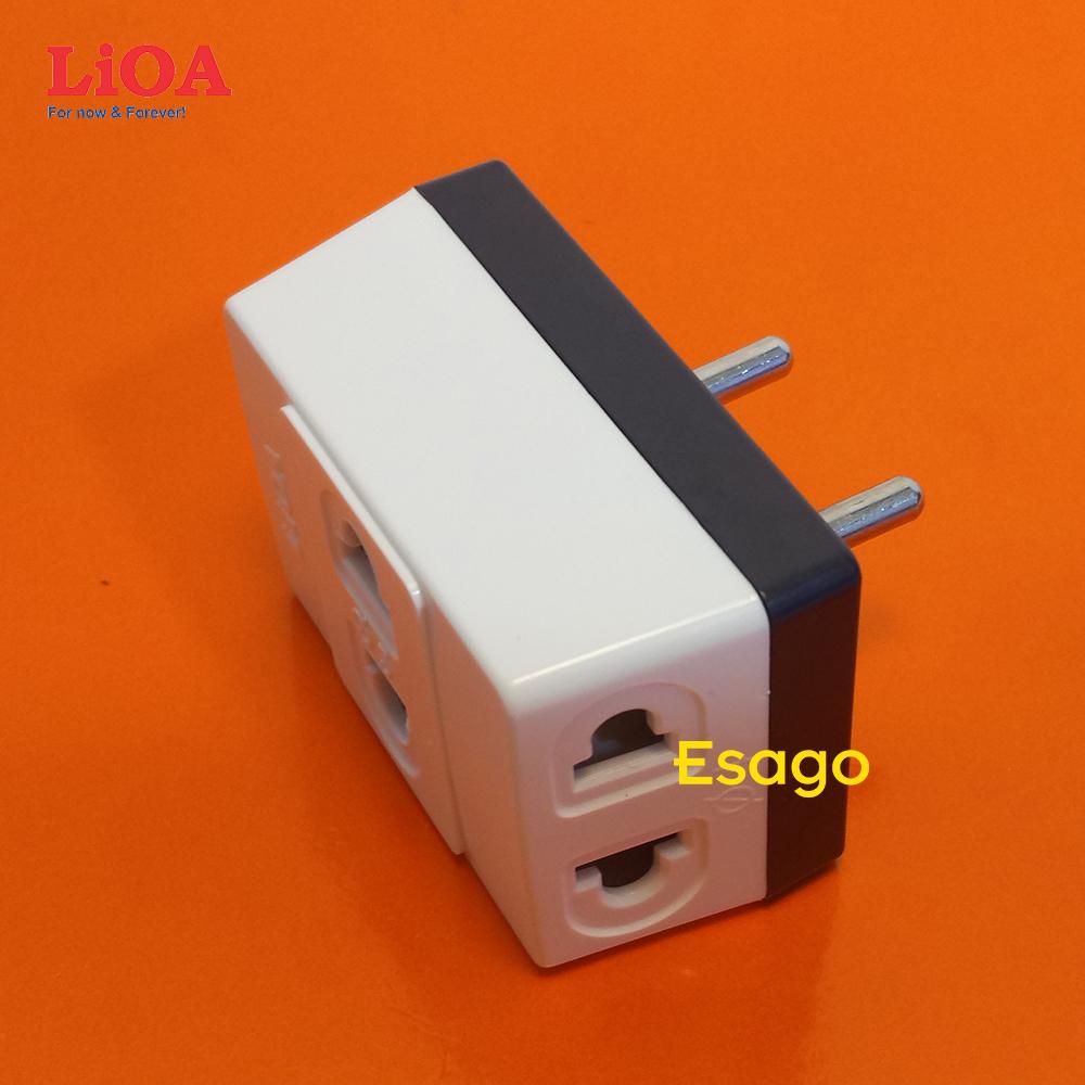 [HCM]Ổ căm nối chia 3 ngả LiOA chân cắm tròn nhỏ Ø4