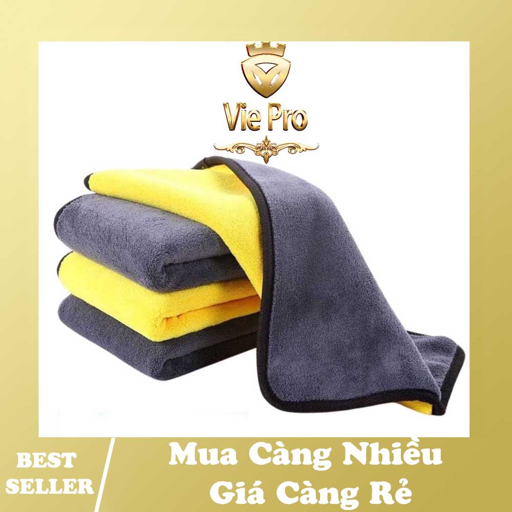 [FREESHIP 20k đơn 49k] Khăn lau đa năng 2 lớp lau kính xe hơi ô tô chuyên dụng chất liệu Microfiber siêu thấm không bám lông - Vie Pro