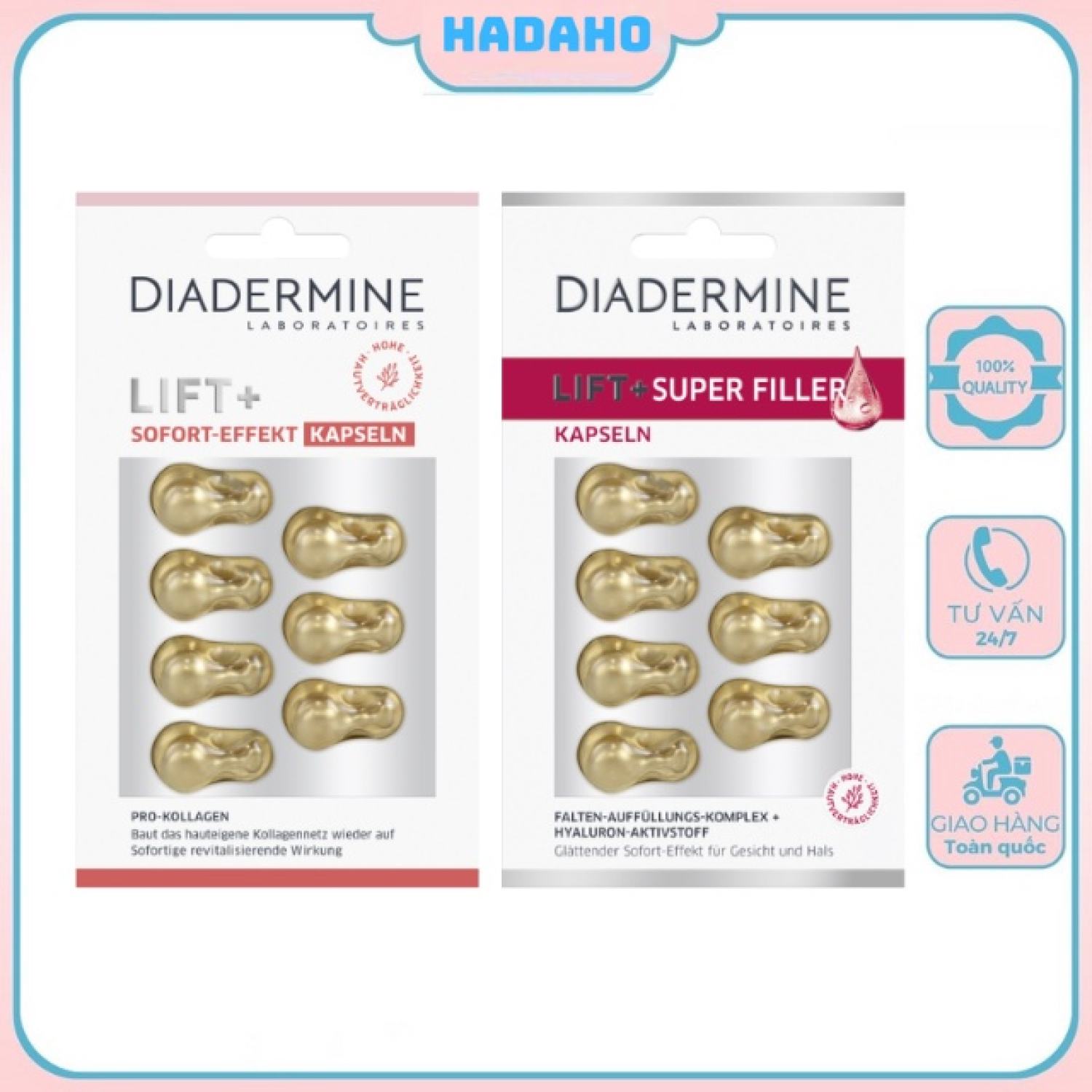 Viên nang duỡng da bổ sung collagen diadermine lift + sofort effekt