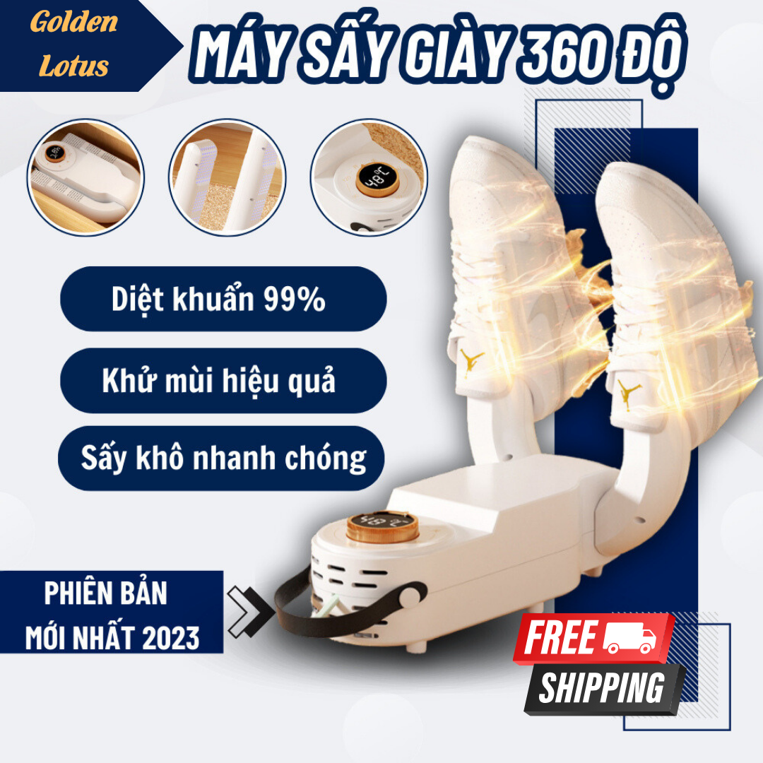 Máy sấy khô giày gia đình có thể gập lại được tia UV khử khuẩn tới 90hút ẩm khử mùi hôi