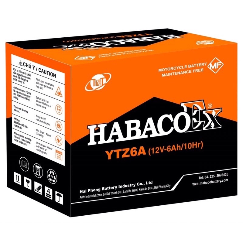 Ắc quy xe máy habaco YTZ6A.dành cho các loại xe lead, ablade,shmode …