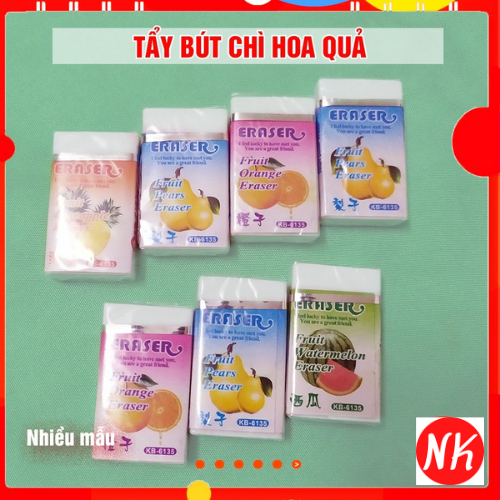 Tẩy bút chì hoa quả cho bé