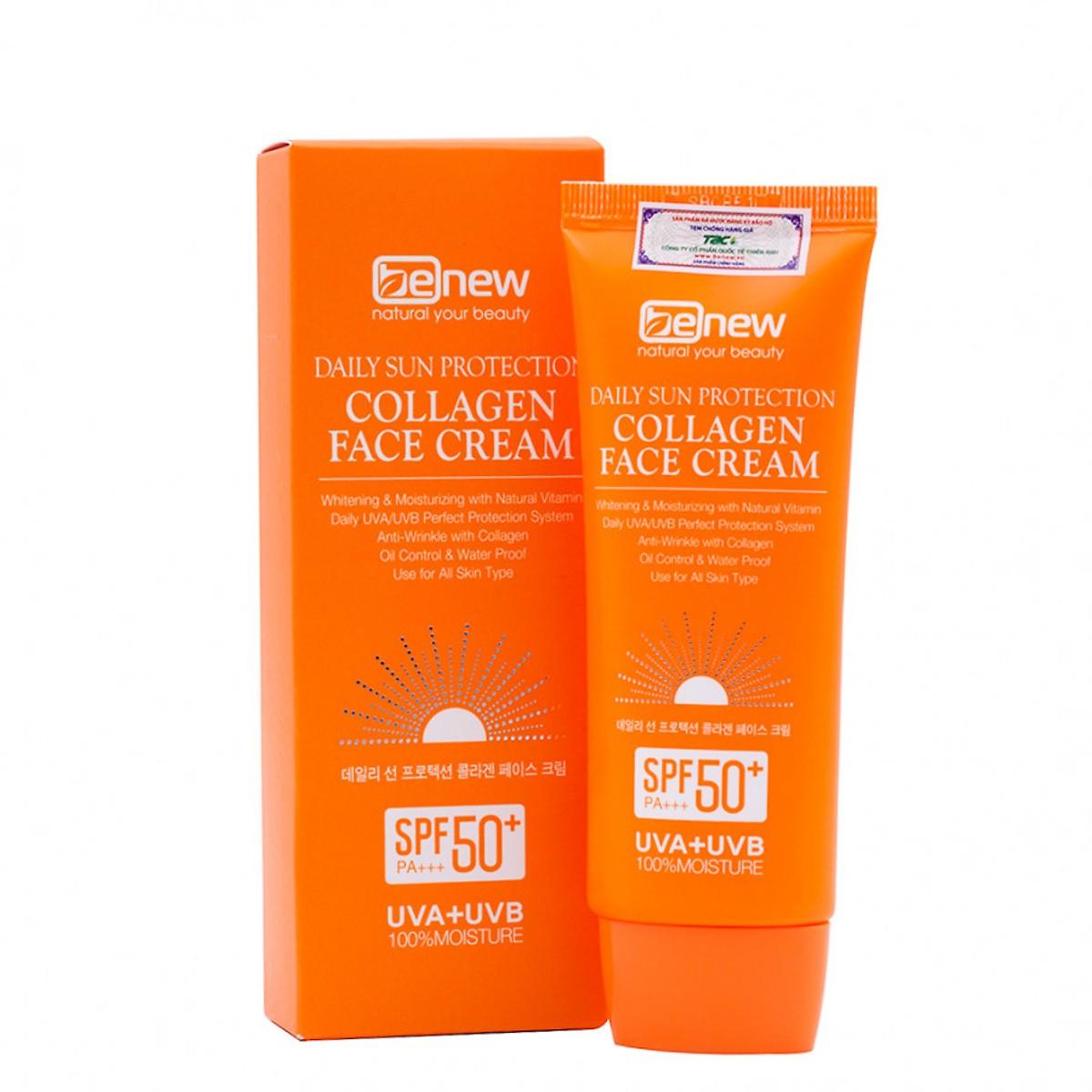 [HCM]Kem chống nắng dành cho mặt Benew Daily Sun Protection Collagen Face Cream 70ml
