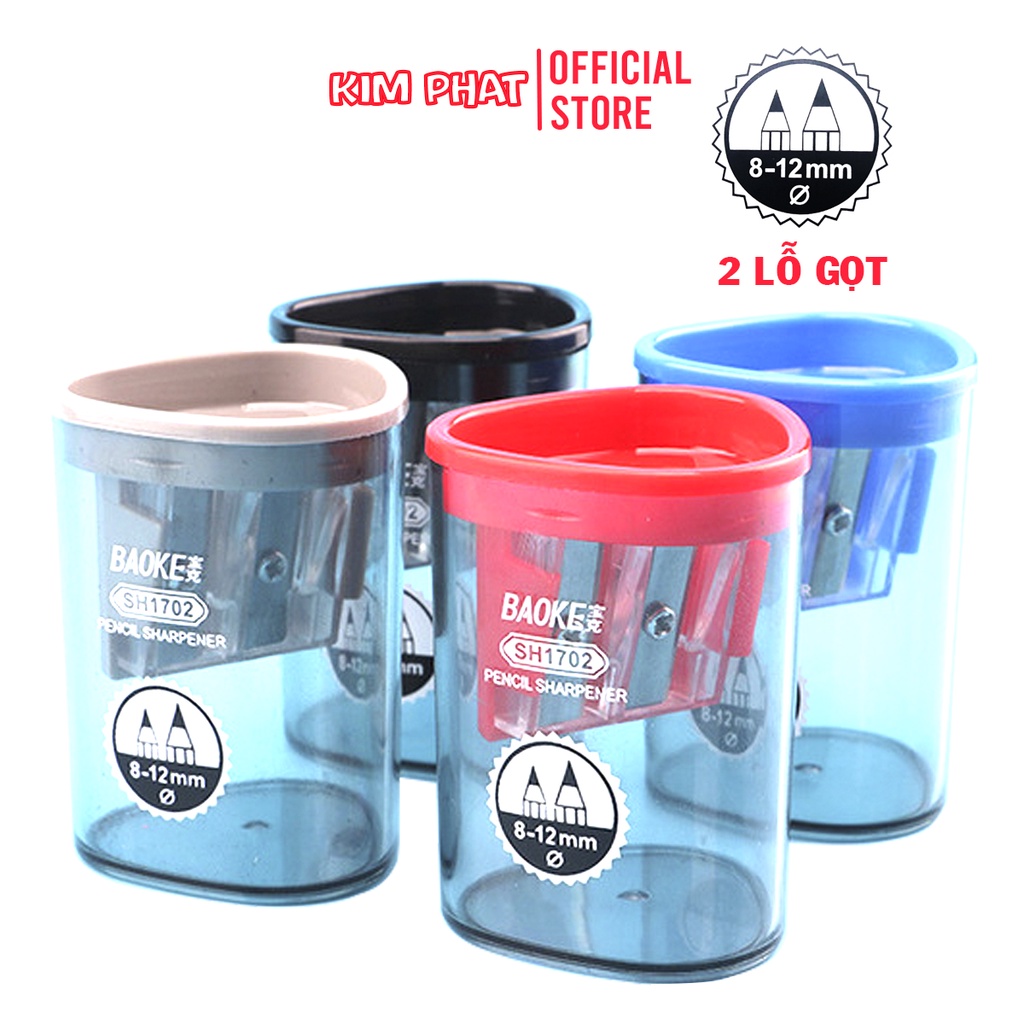 Gọt bút chì, chuốt viết chì baoke sh1702 - 2 lỗ gọt chì