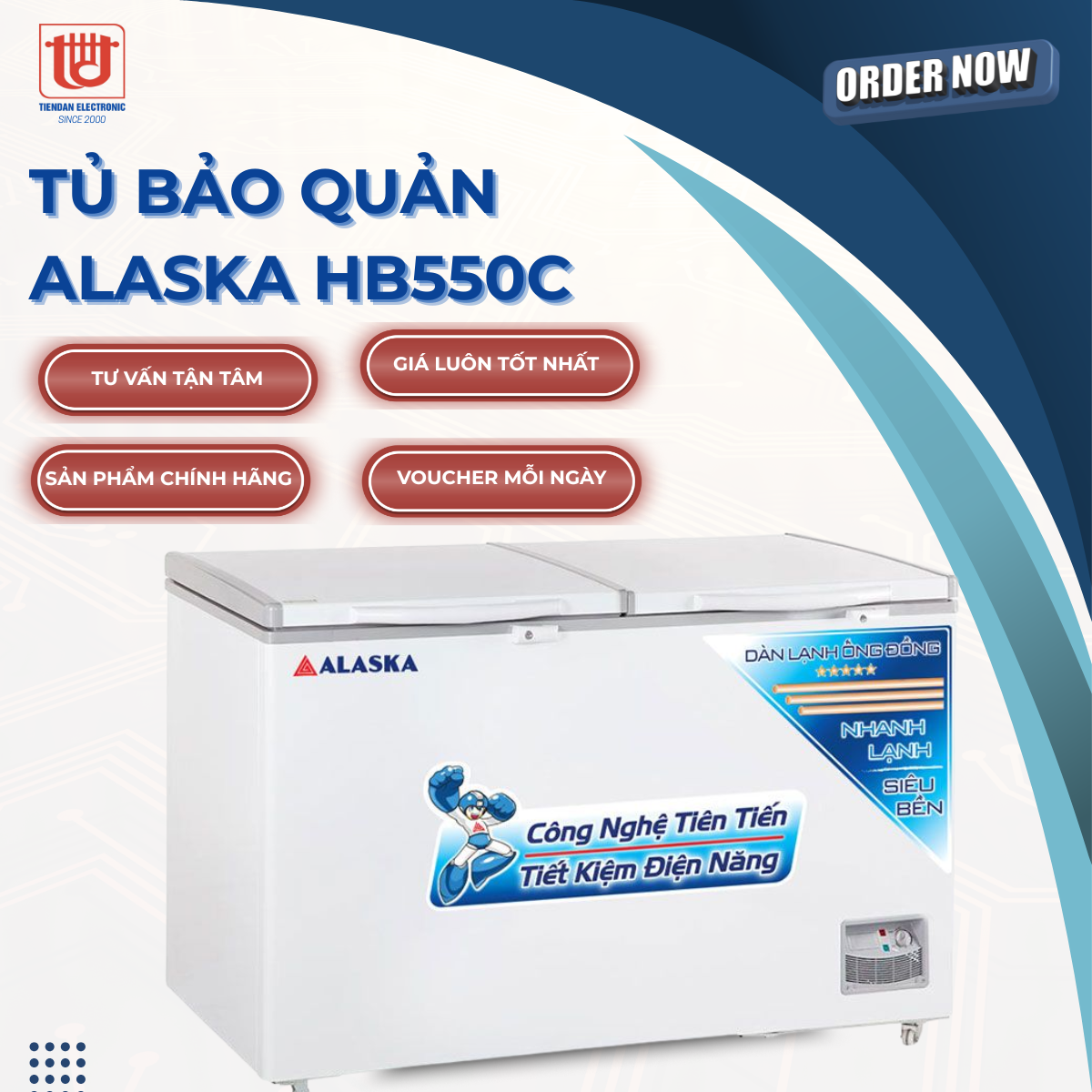 Alaska Tủ đông bảo quản HB550C - Dung tích 550L