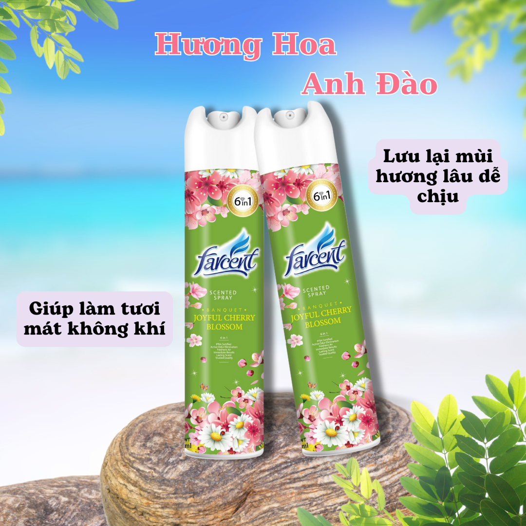 Nước hoa xịt phòng Farcent 320ml-Hương hoa anh đào