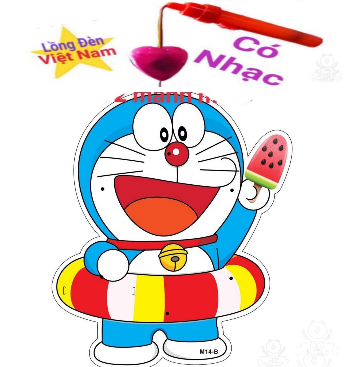 Lồng đèn trung thu-đoremon ăn kem