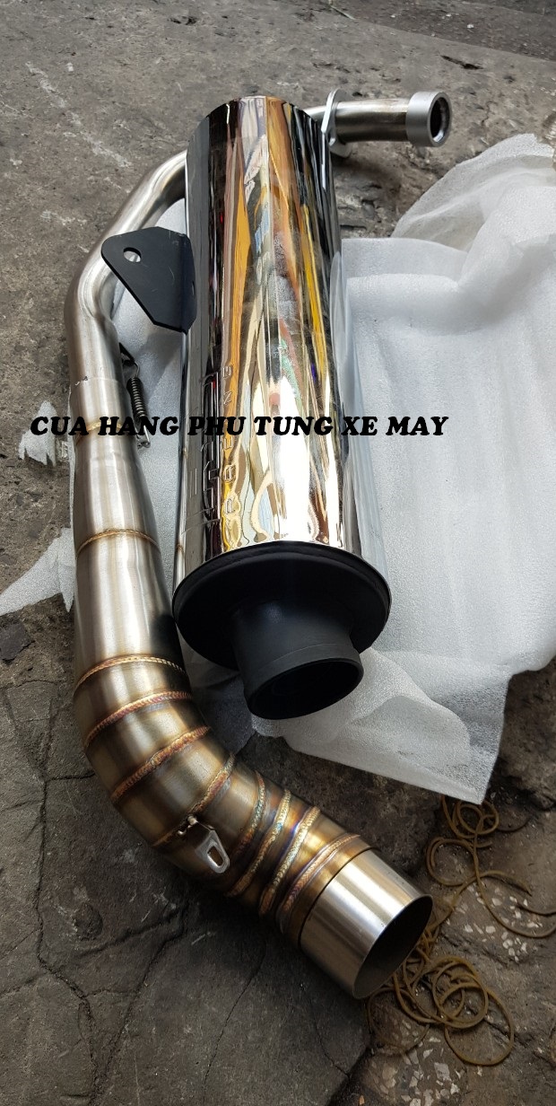 Pô CBR Redleo kèm cổ 2 khúc inox 304 cho xe Winner 150,Winner X V2 V3, Sonic - phụ tùng xe máy
