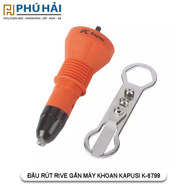 Đầu rút rive gắn máy khoan kapusi k-6799