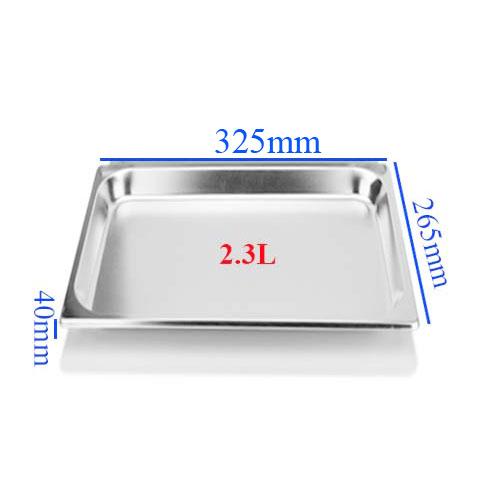 Khay inox 1/2x40mm trưng bày bánh-trái cây-thức ăn tiệc buffet