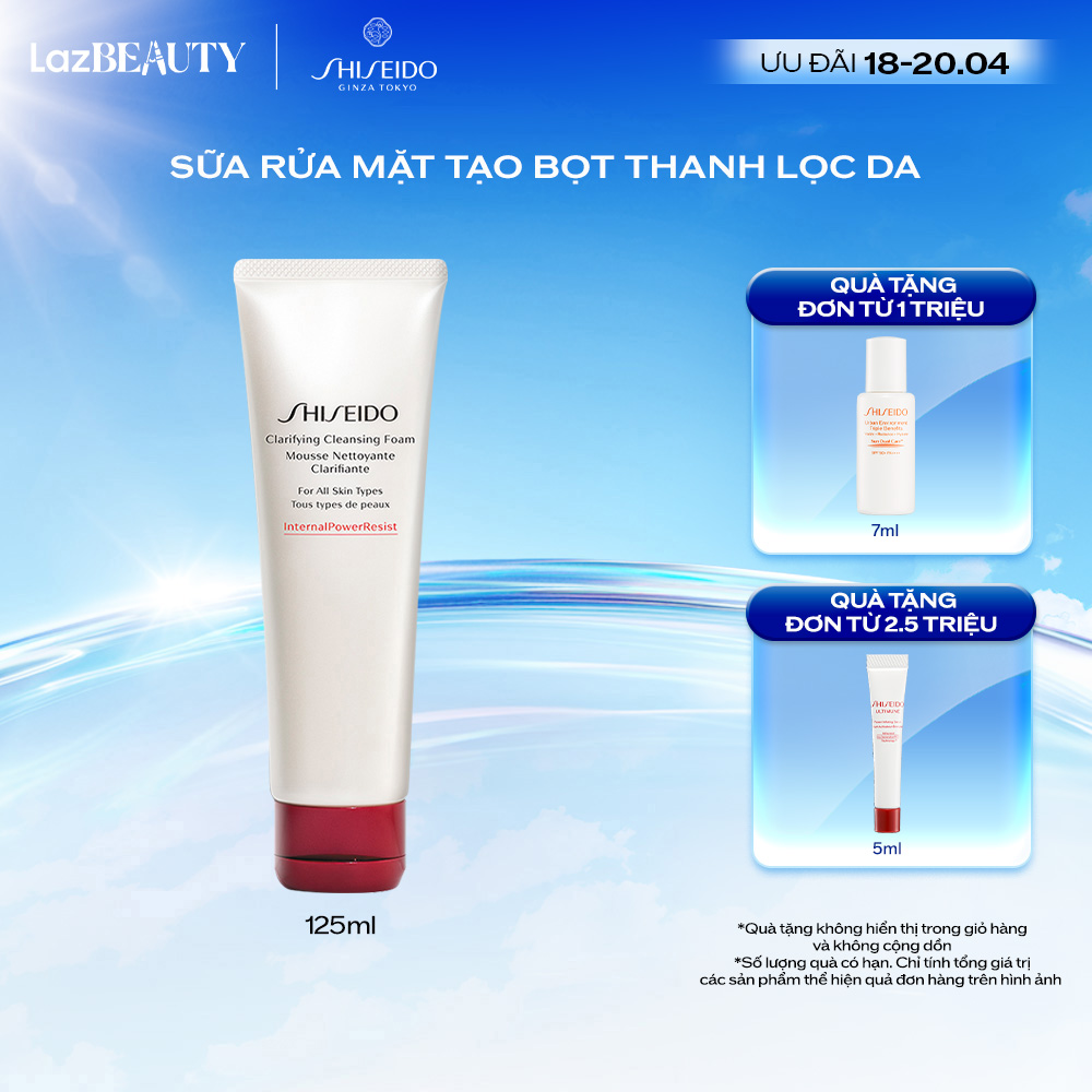 Sữa rửa mặt tạo bọt thanh lọc da Shiseido Clarifying Cleansing Foam 125ml