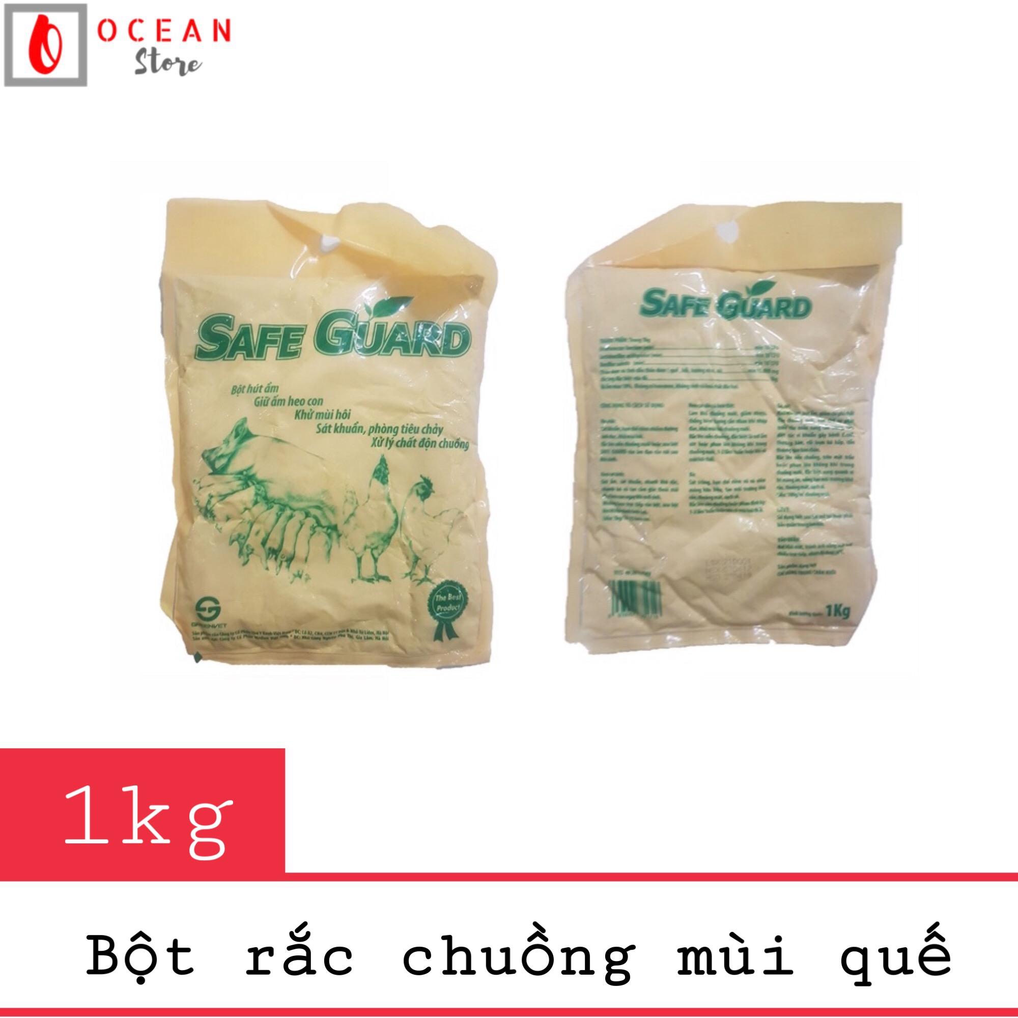 Bột vi sinh rắc chuồng khử mùi mùi quế - bột safe guard 1kg