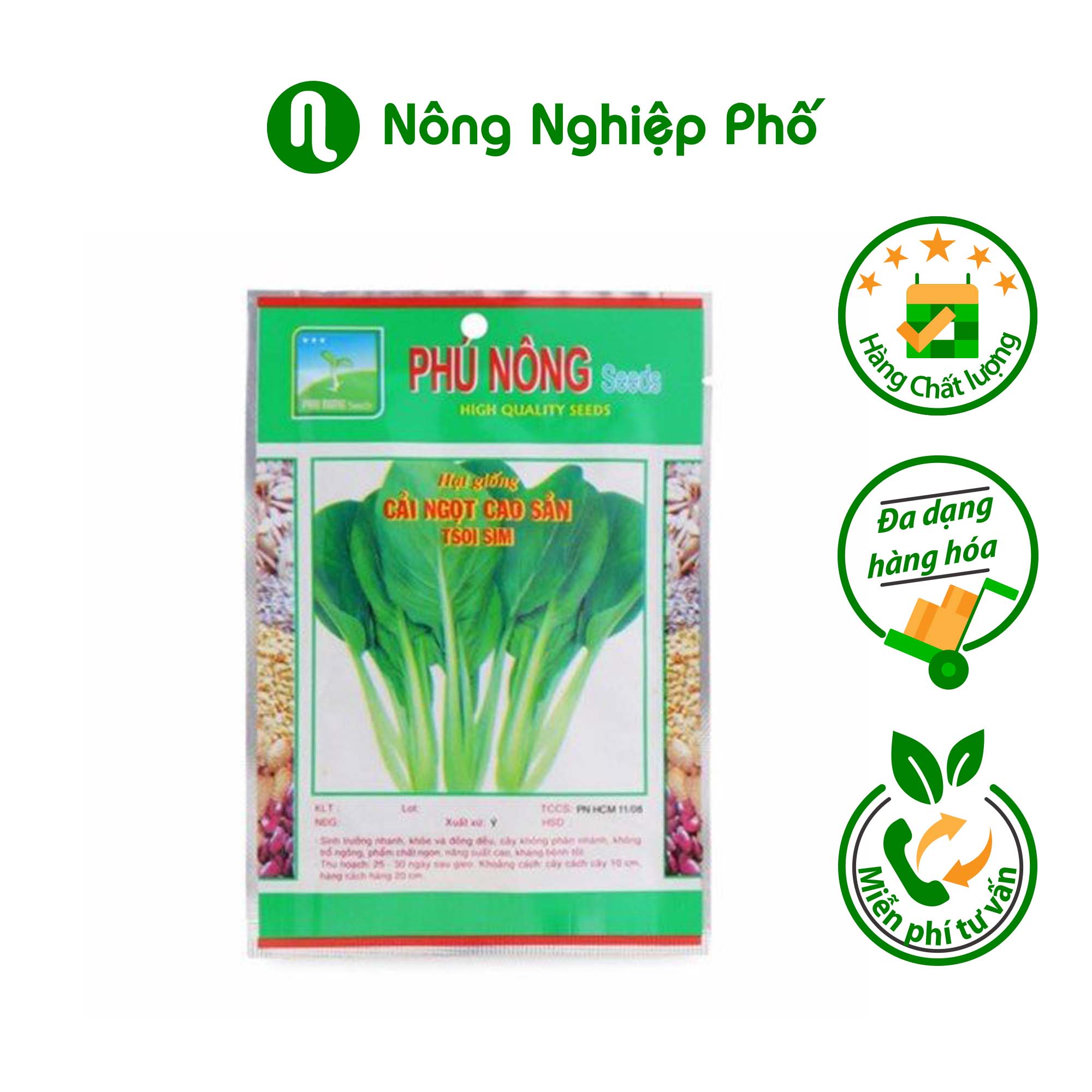 Hạt giống cải ngọt cao sản Phú Nông - Gói 20 gram - Nông Nghiệp Phố
