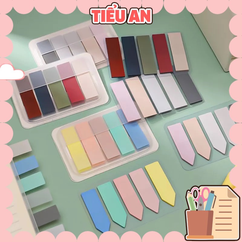 Giấy Note đánh dấu trang - Giấy phân trang Bộ 5 Màu Pastel Cá Tính