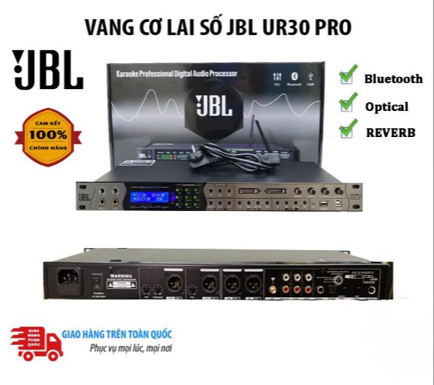 Vang Cơ Lai Số Jbl Ur30 ProVang Cơ Chống Hú Chuyên Nghiệp Kết Nối Không Dây Bluetooth 5.0 Xử Lí Âm Thanh Tuyệt 3 Cổng Micro Chỉnh Riêng Biệt Màn Hình Lcd Âm Sáng Trong Effect Mượt Mà Chống Hú Cực Tốt Hát Cực Hay Dễ Sử Dụng