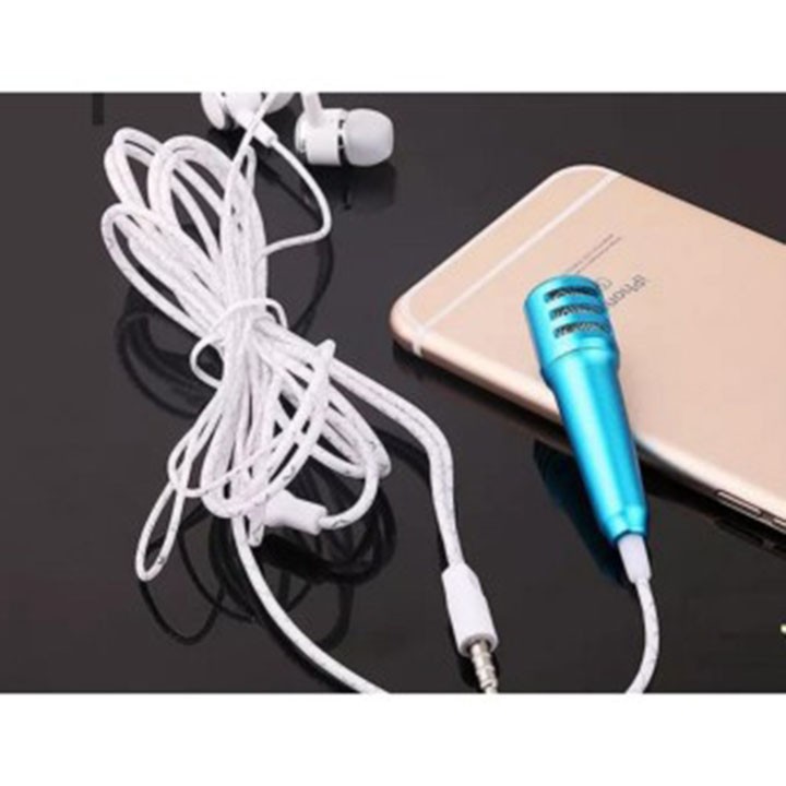 Micro Mini hát Karaoke kèm tai nghe cho điện thoại Jack 3.5mm- 16TH