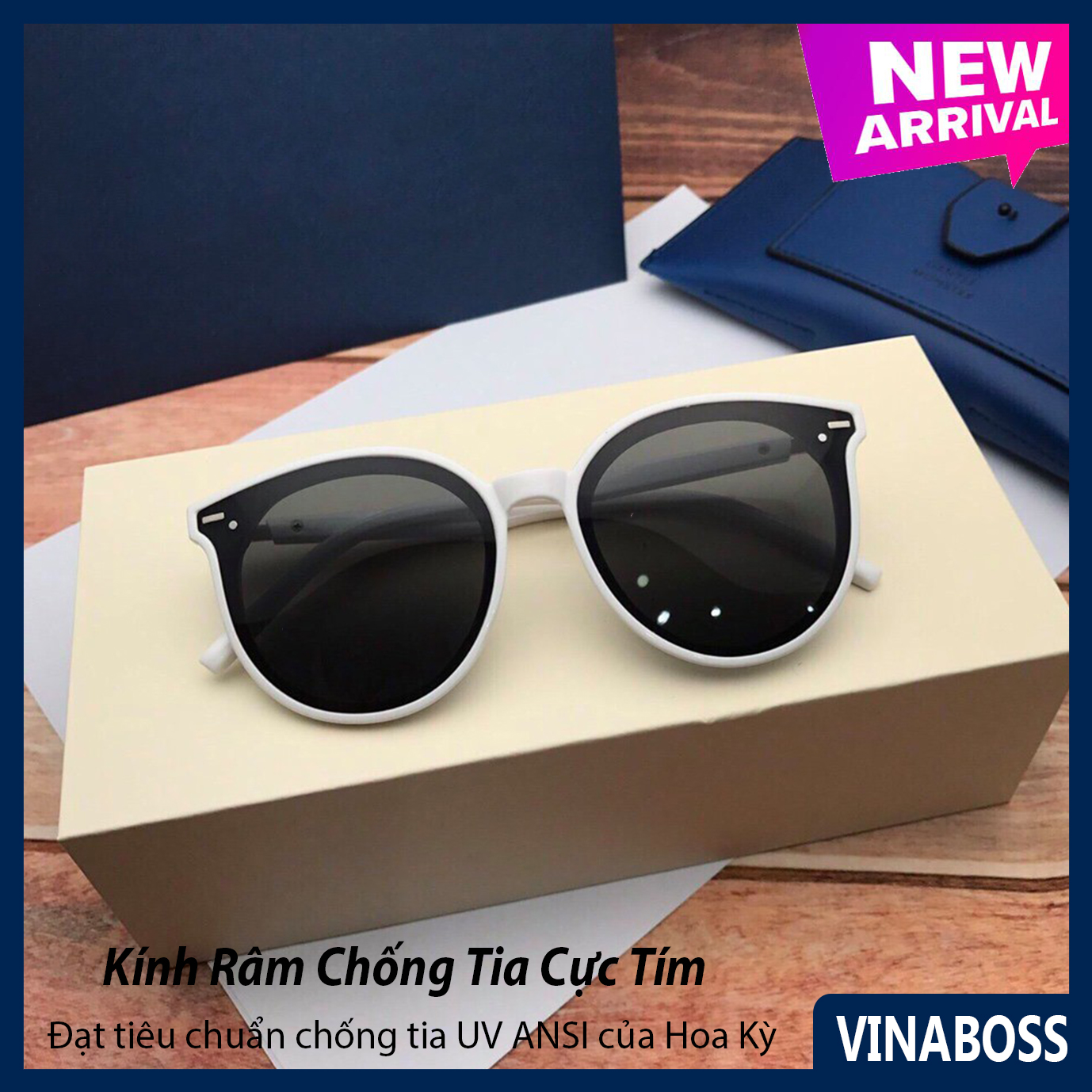 Mắt kính mát nam nữ thời trang VNV9903 tròng poly chống tia UV400 - Kính mát nam cao cấp mẫu hot 2021 - Tặng kèm hộp và khăn lau