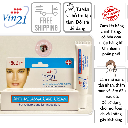 Kem dưỡng vin21 anti-melasma cream 15g giúp giảm nám đẹp da