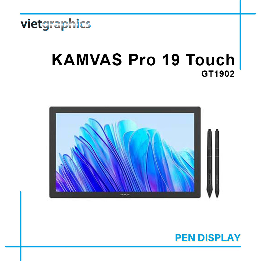 Bảng vẽ LCD Kamvas Pro 19 Touch (4K)