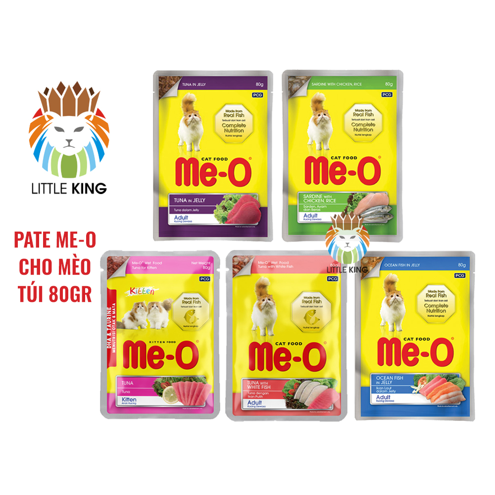 Pate mèo Me-o 80g Cat food thức ăn ướt cho mèo con mèo lớn đầy đủ dinh dưỡng Little King pet shop