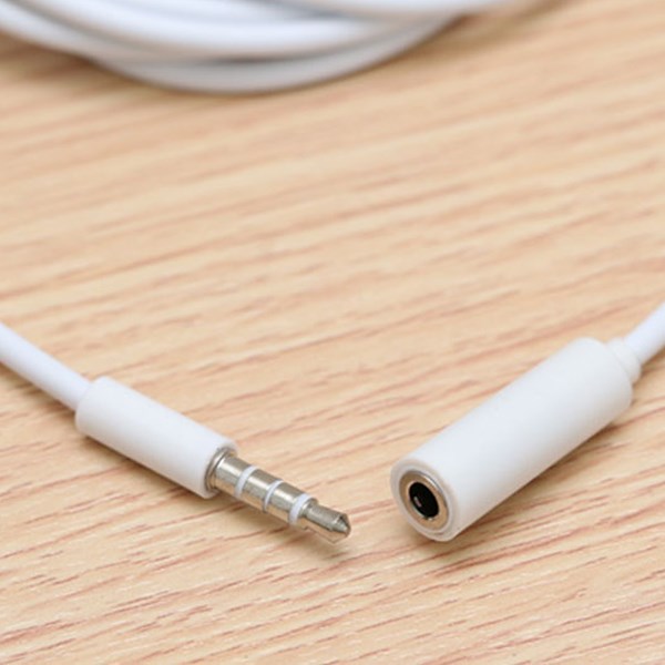 Dây tai nghe, dây audio, dây loa nối dài jack 3.5mm có Mic dài 1m - trắng [Mắt Rồng - Phụ kiện]